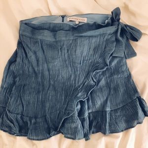 Endless Rose Blue Linen Skort
